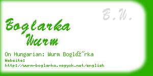 boglarka wurm business card